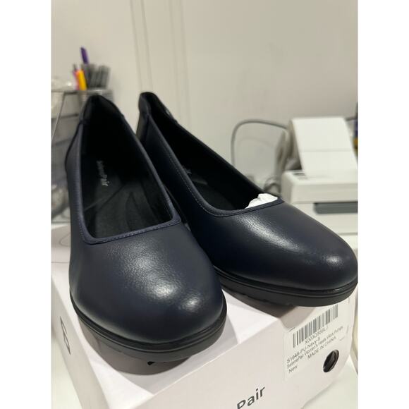 SelenePair Women's Chunky Low Block Heels Work Pumps Ladies Closed Round - Picture 4 of 5